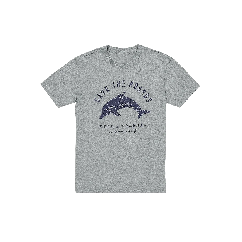 Dolphin Rider Short Sleeve Tee - Heather Grey