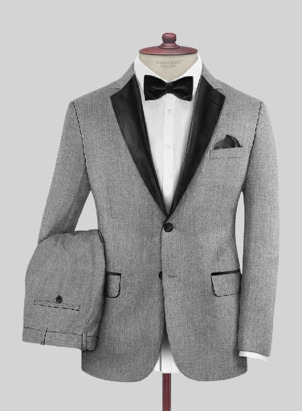 Napolean Stretch Mid Gray Wool Tuxedo Suit