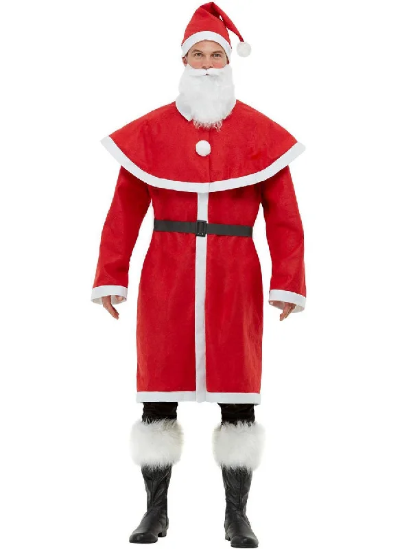 Traditional Red and White Father Christmas Mens Costume