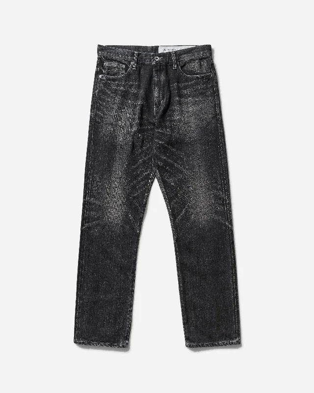 Men's Washed Denim DP Mid Pants Black