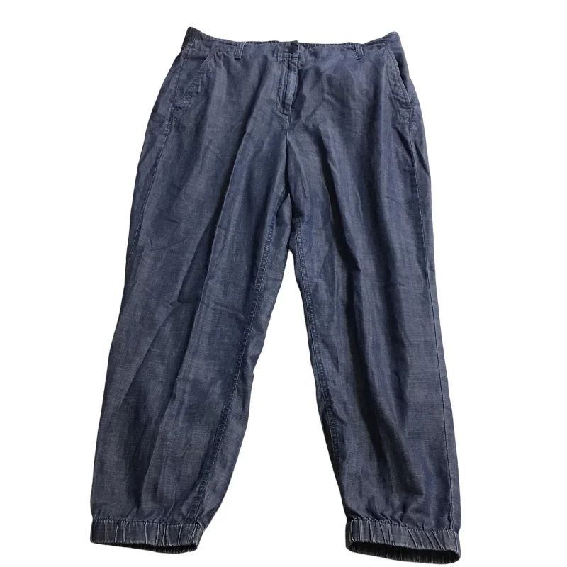 Pants Linen By Talbots In Blue Denim, Size: L