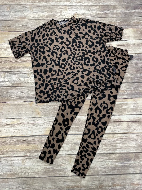 Pants Set 2pc By Fashion Nova In Animal Print, Size: M