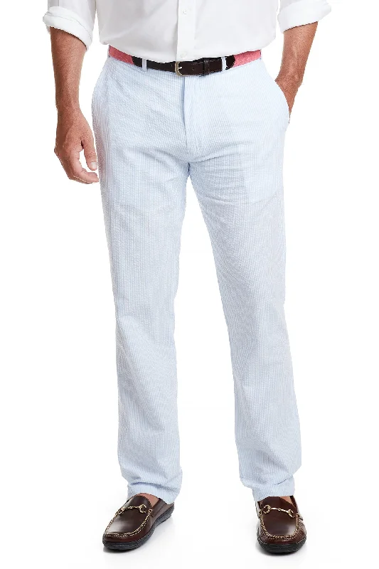 Harbor Pant Blue Seersucker