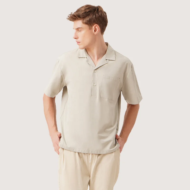 Linen Half Placket Overhead Shirt