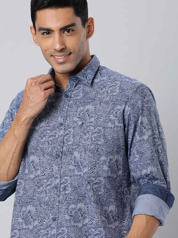 Men Printed Full Sleeve Cotton Shirt