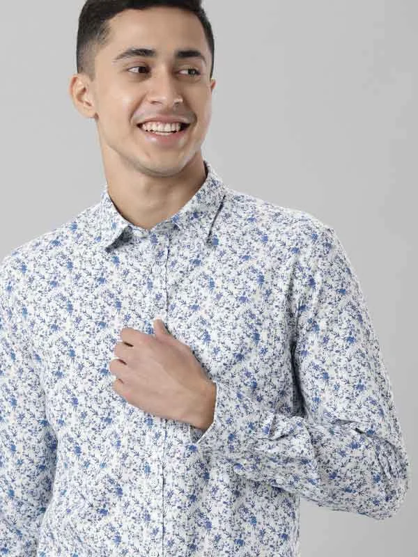 Men Printed Full Sleeve Cotton Shirt