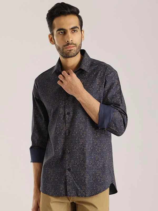 Men Printed Full Sleeve Cotton Shirt