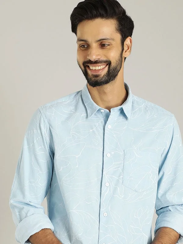 Men Printed Full Sleeve Cotton Shirt