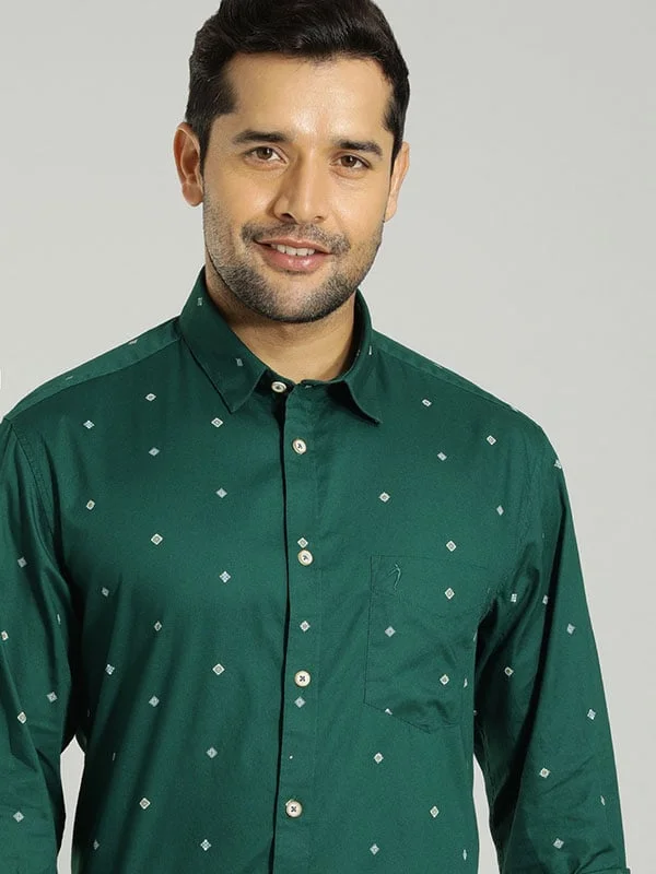 Men Printed Full Sleeve Cotton Shirt