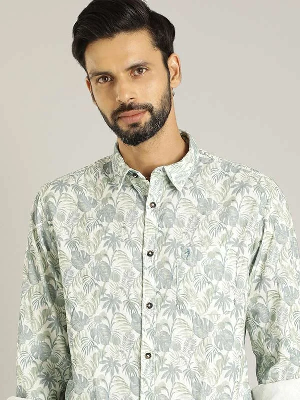 Men Printed Full Sleeve Cotton Shirt