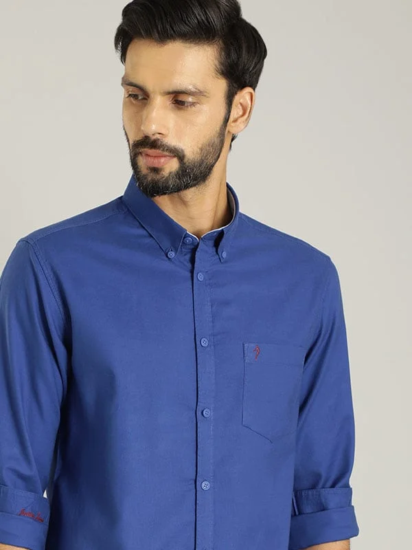 Men Solid Full Sleeve Cotton Shirt