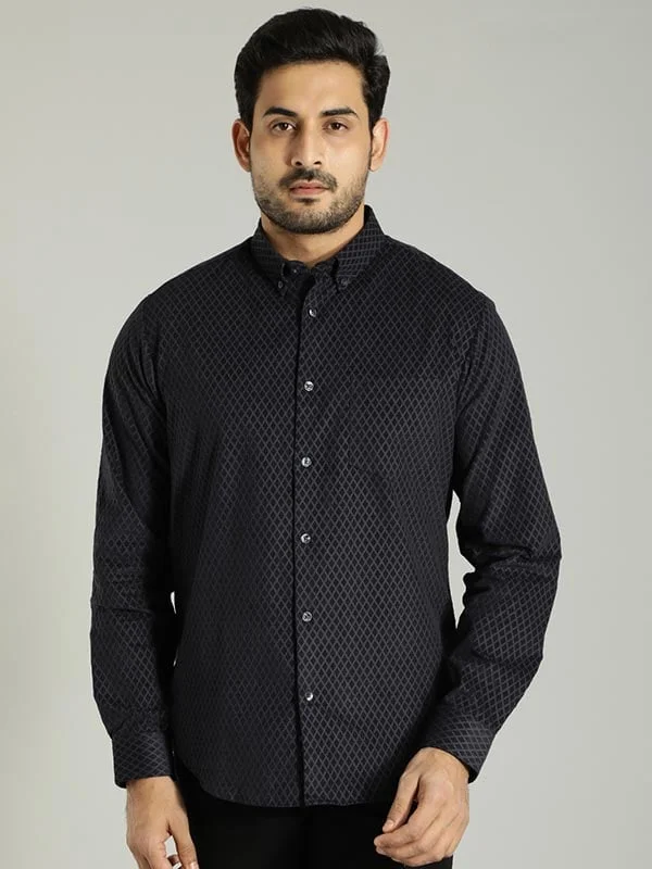 Men Solid Full Sleeve Cotton Shirt