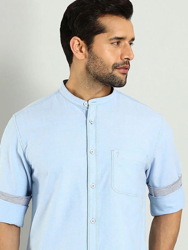 Men Solid Full Sleeve Cotton Shirt