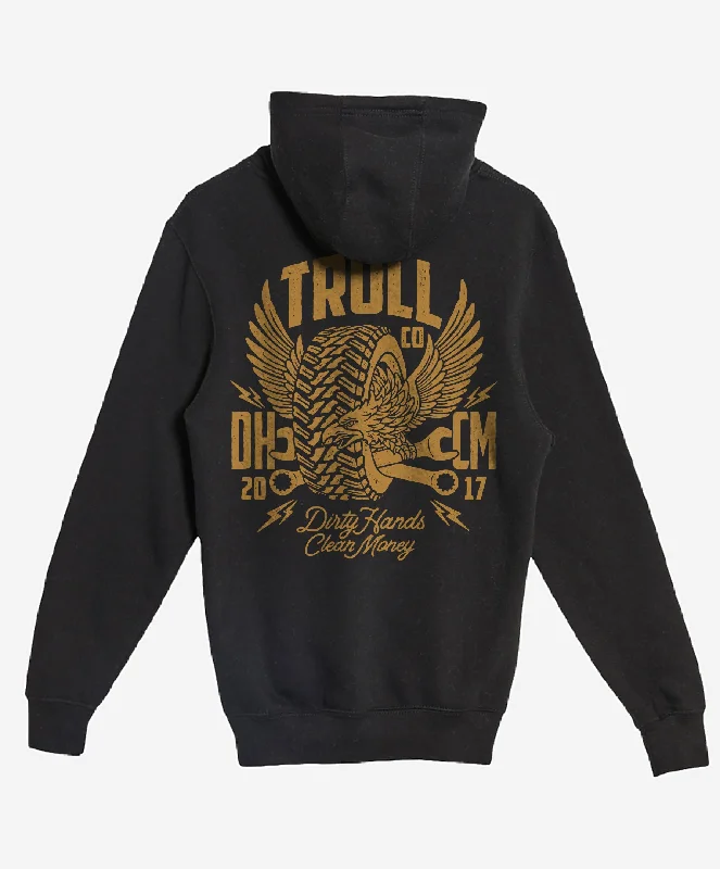 Troll Co. Men's Winged Roller Graphic Hoodie